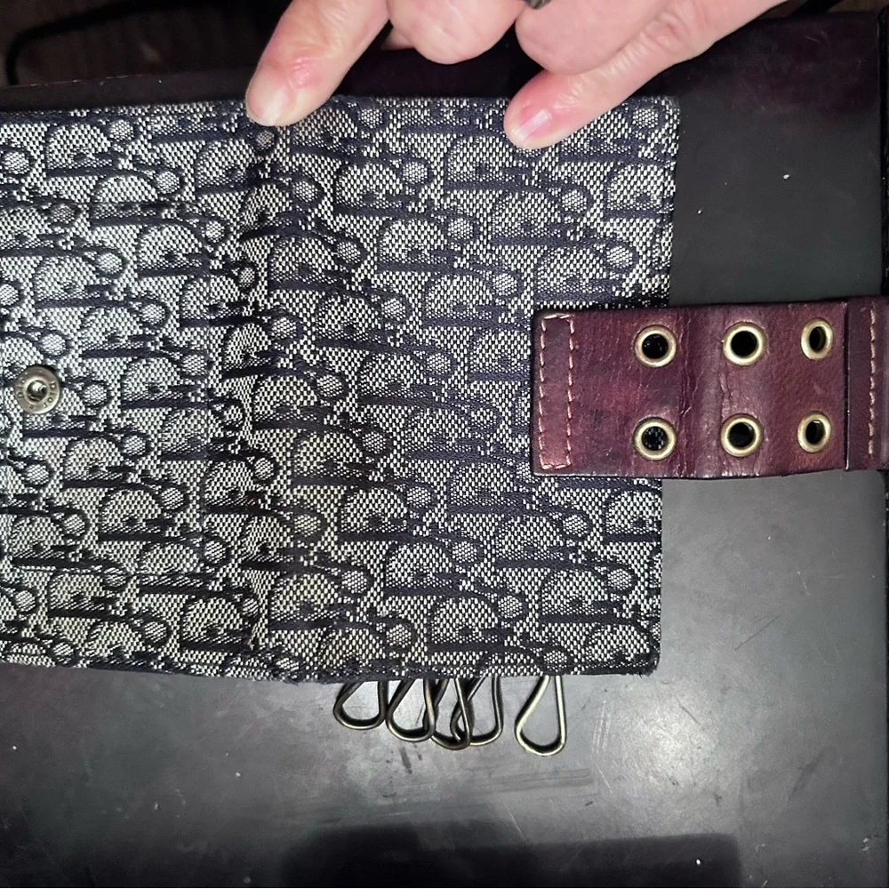Vintage Dior Black and Brown woman key Wallet